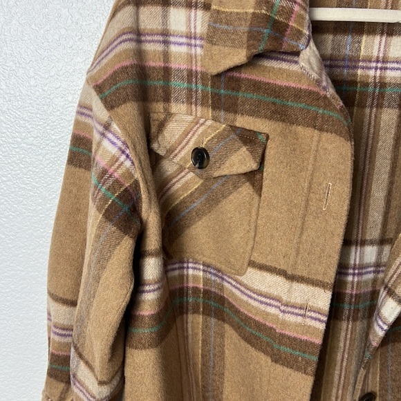 LNA | PLAID WOOL SHACKET - Picture 5 of 9